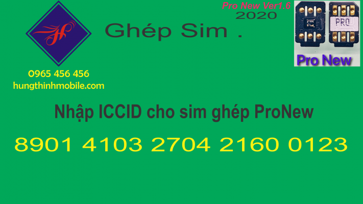 Nhâp ICCID cho sim ghép ProNew