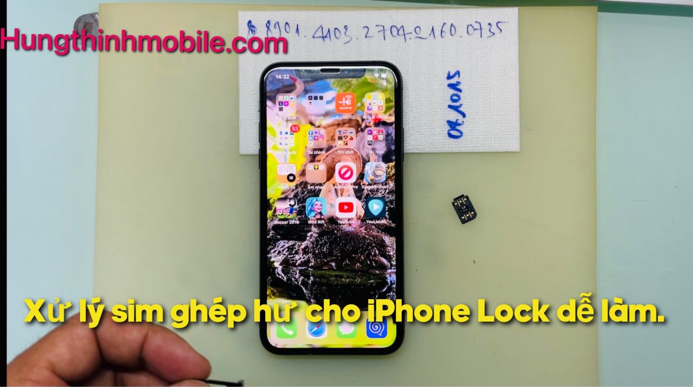 Xử lý iPhone Lock bị hư sim ghép dễ làm
