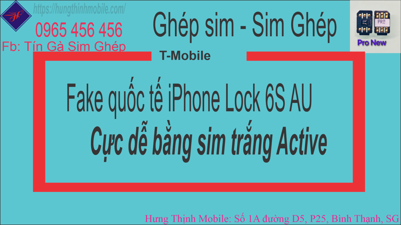 Fake quốc tế cho iPhone 6S LOCK Au qua VPN CAT bằng sim trắng