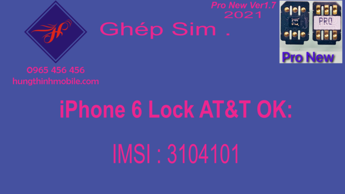 Ghép sim iPhone 6 Lock AT&T Ok bằng sim ghép ProNew 1.7