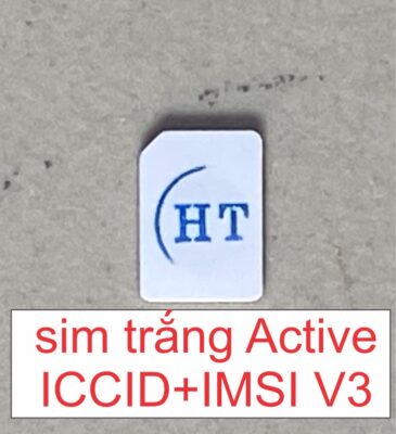 Sim trắng Active ICCID + IMSI V3