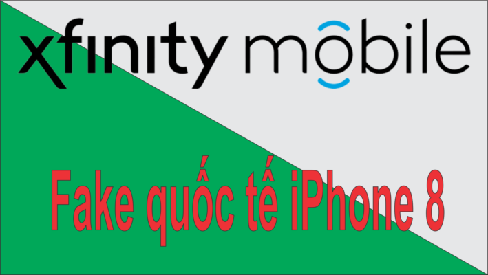 Fake quốc tế iPhone 8 Lcok Mỹ Us Xfinity iOS 14.8.1 bằng sim trắng Active ICCID.