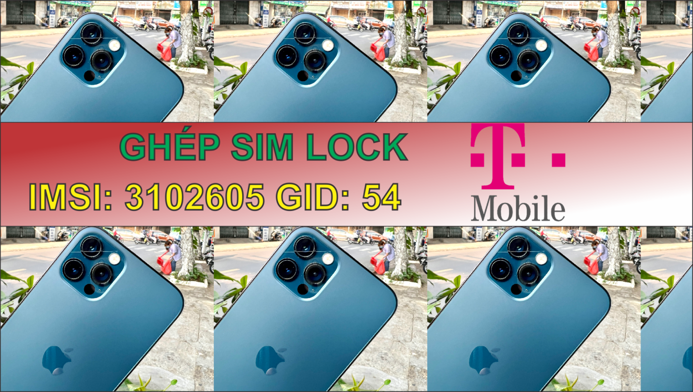 Ghép sim IMSI iPhone 12Pro Lock Us TMobile iOS 14.1 Ok bằng ProNew 1.7 Sóng 4G vivu