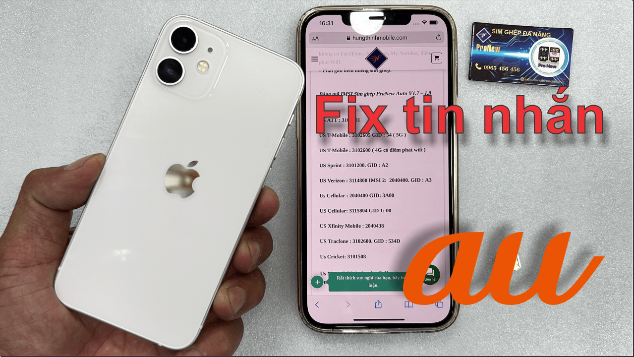 Fix lỗi tin nhắn cho iPhone 12 mini Lock au KDDI iOS 15.5.