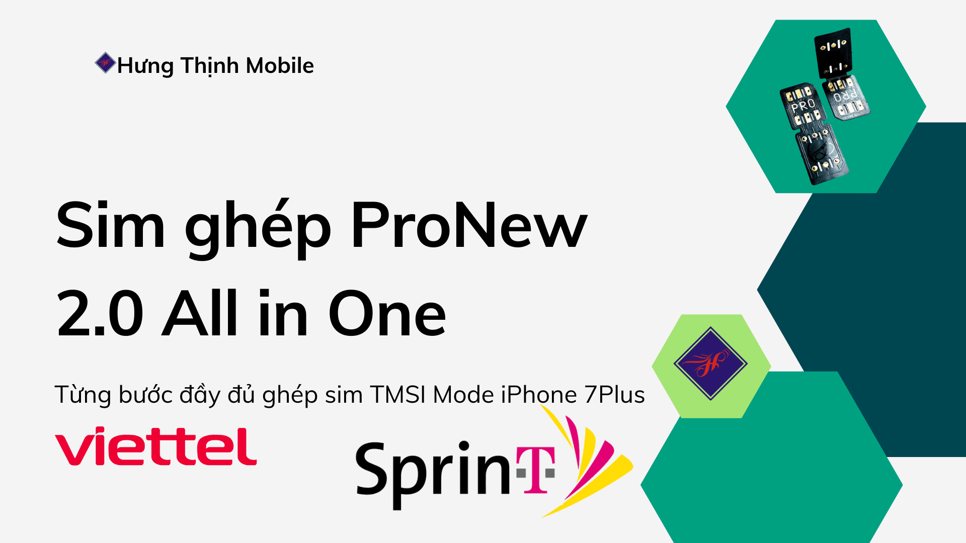 Ghép sim iPhone 7Plus Lock Sprint dễ dàng ProNew 2.0 All in One quá dễ ai cũng làm được, lên sóng ngon, giữ sóng tốt nhất do Hưng Thịnh Mobile phát triển.