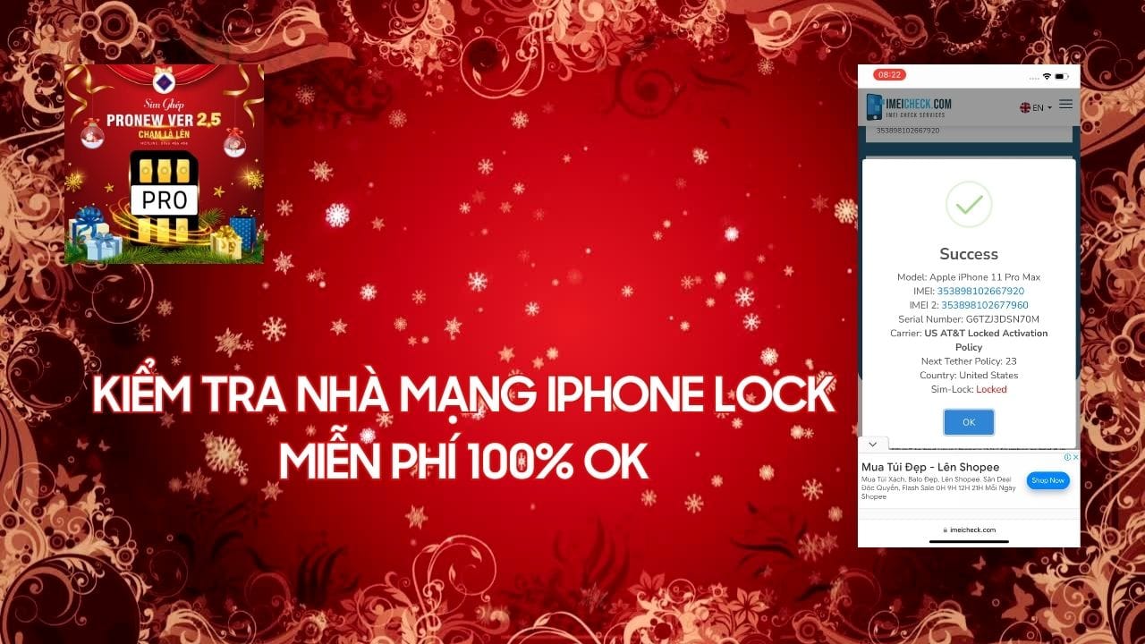 Hưng Thịnh Mobile Hướng dẫn kiểm tra nhà mạng iPhone Lock miễn phí, chính xác.