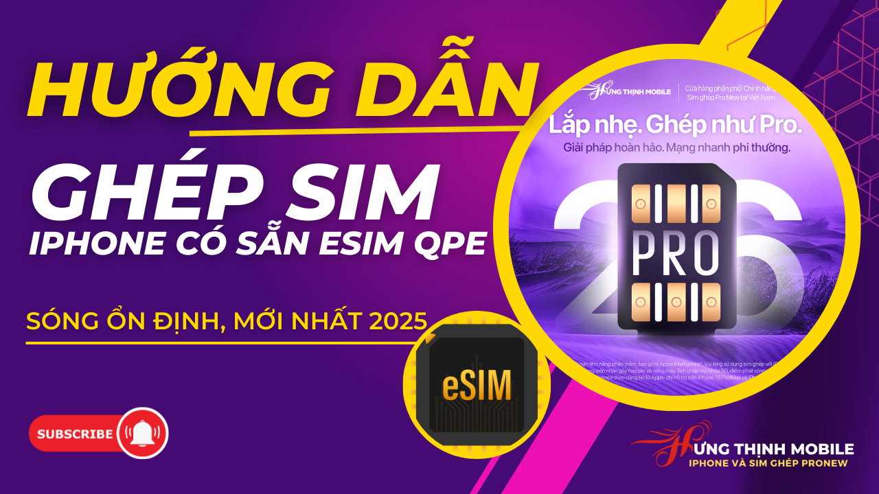 Hướng Dẫn Ghép SIM iPhone Lock Khi Đã Có sẵn eSIM QPE