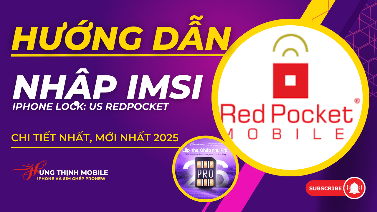 HƯỚNG DẪN NHẬP MÃ IMSI CHO IPHONE LOCK US REDPOCKET – CẤU HÌNH CHUẨN NHẤT!