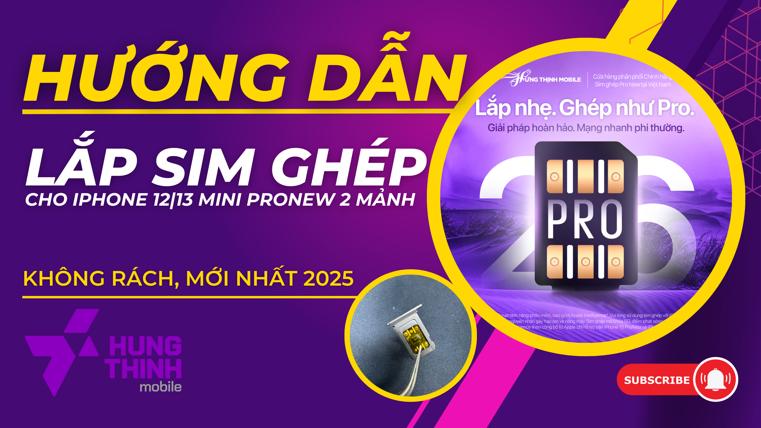 Hướng dẫn lắp SIM ghép ProNew 2 mảnh cho iPhone 12 và 13 mini không rách, không lỗi. Làm 1 lần, xài cả năm. Gọi Tín Gà: 0965 456 456