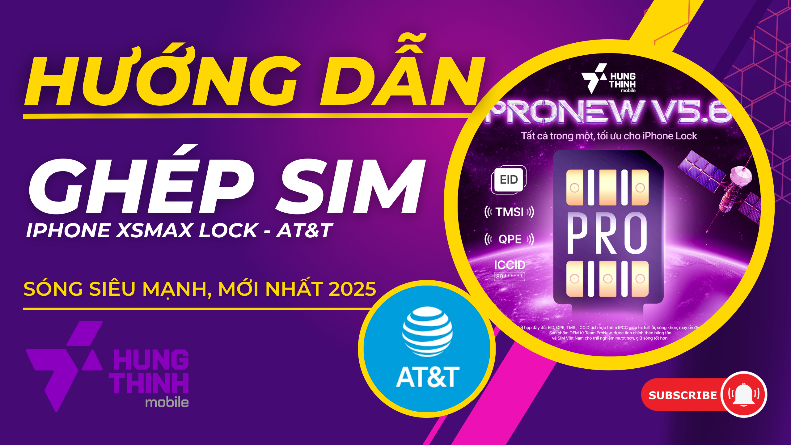Cách ghép SIM iPhone Xs Max Lock mạng AT&T bằng ProNew 5.6 cực dễ, sóng ổn định;