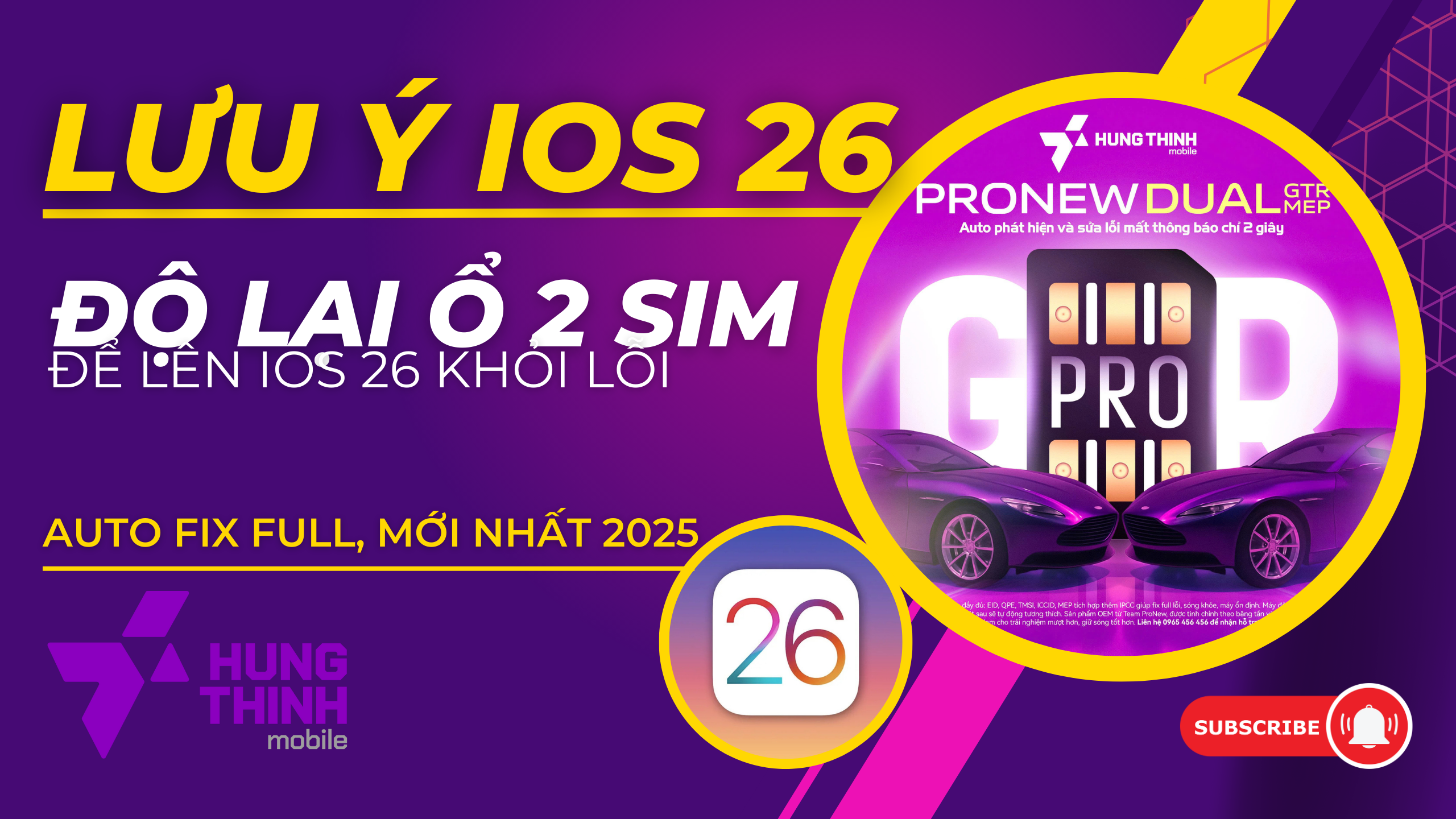 Chuẩn bị lên iOS 26 cho iPhone 14 Pro Max Lock – Độ sim ProNew Dual GTR để xài như quốc tế