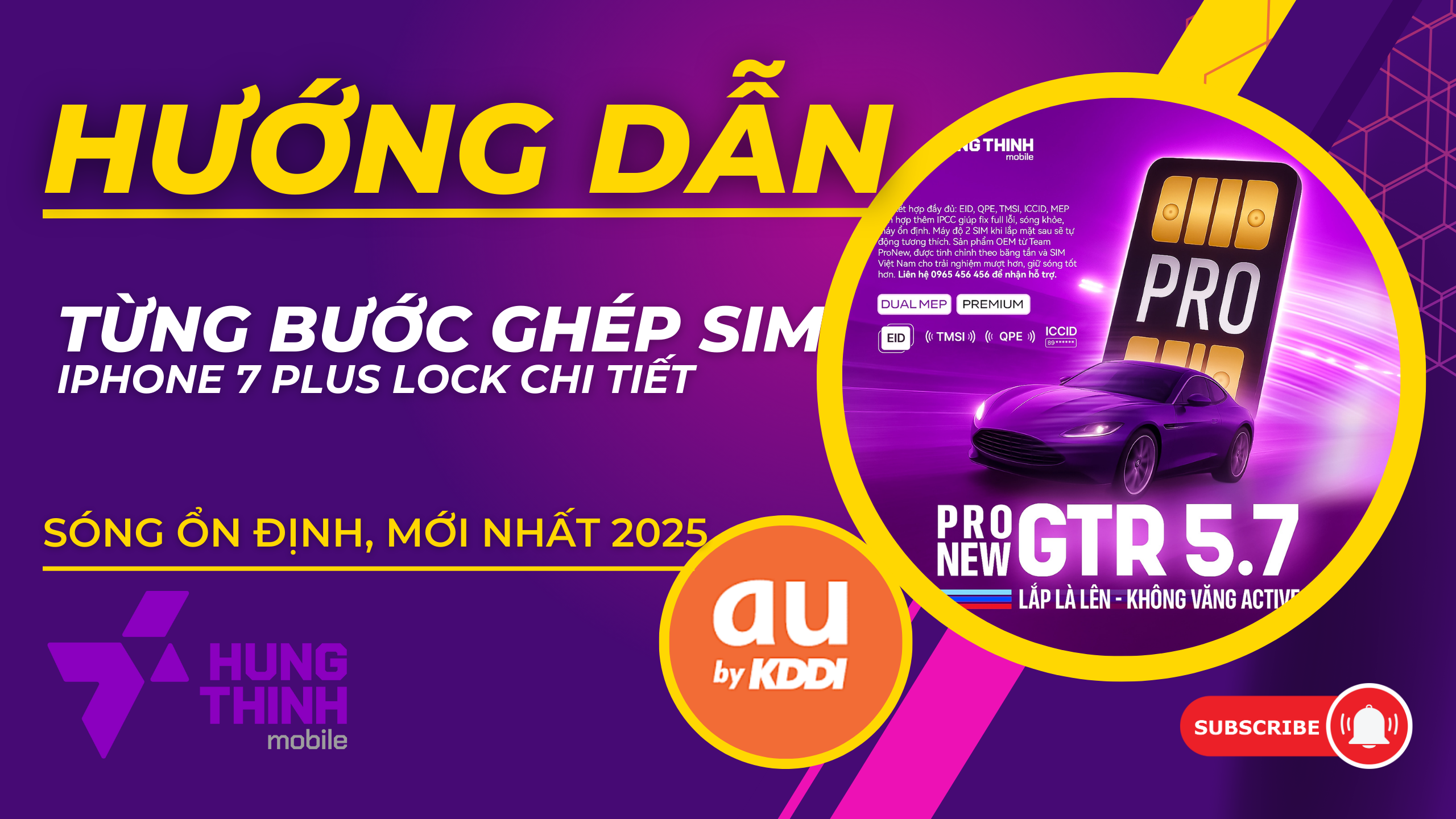 Hướng Dẫn Ghép Sim iPhone 7 Plus Lock AU KDDI Bằng ProNew 5.7 GTR – Lắp Là Lên