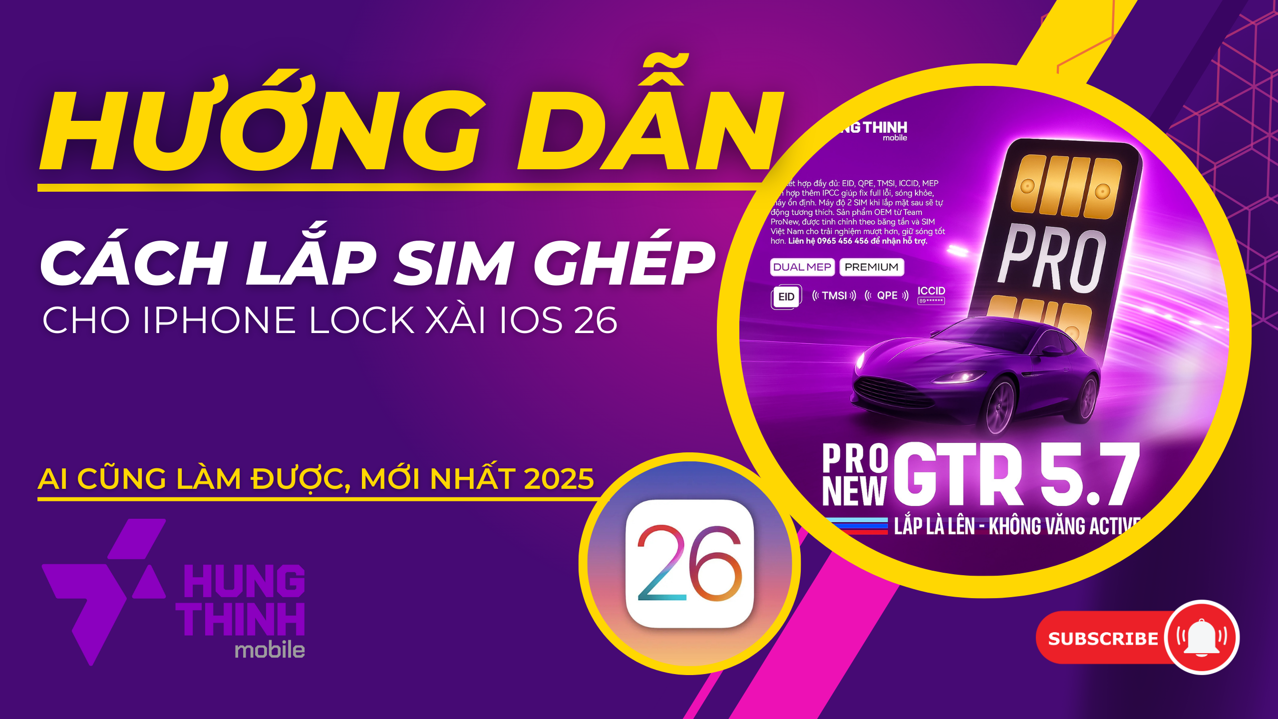 Hướng dẫn lắp sim ghép ProNew 5.7 GTR cho iPhone Lock iOS 26 – Đơn giản, ai cũng làm được