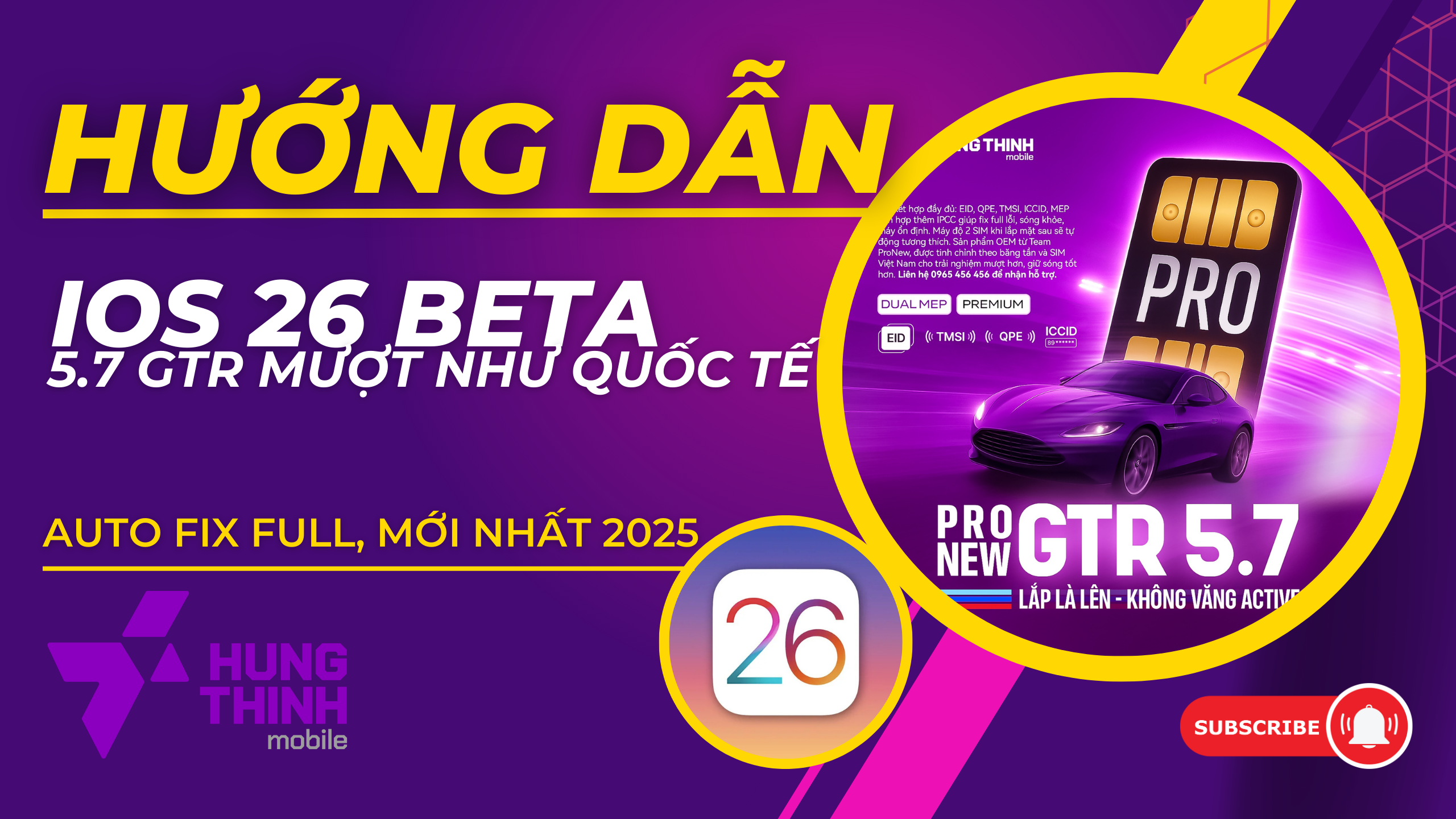 Sim ghép ProNew 5.7 GTR hỗ trợ iOS 26, lắp là lên, không văng Active. Auto full chức năng như quốc tế, không cần 4G, fix sạch lỗi Google Map, TikTok Shop, iMessage