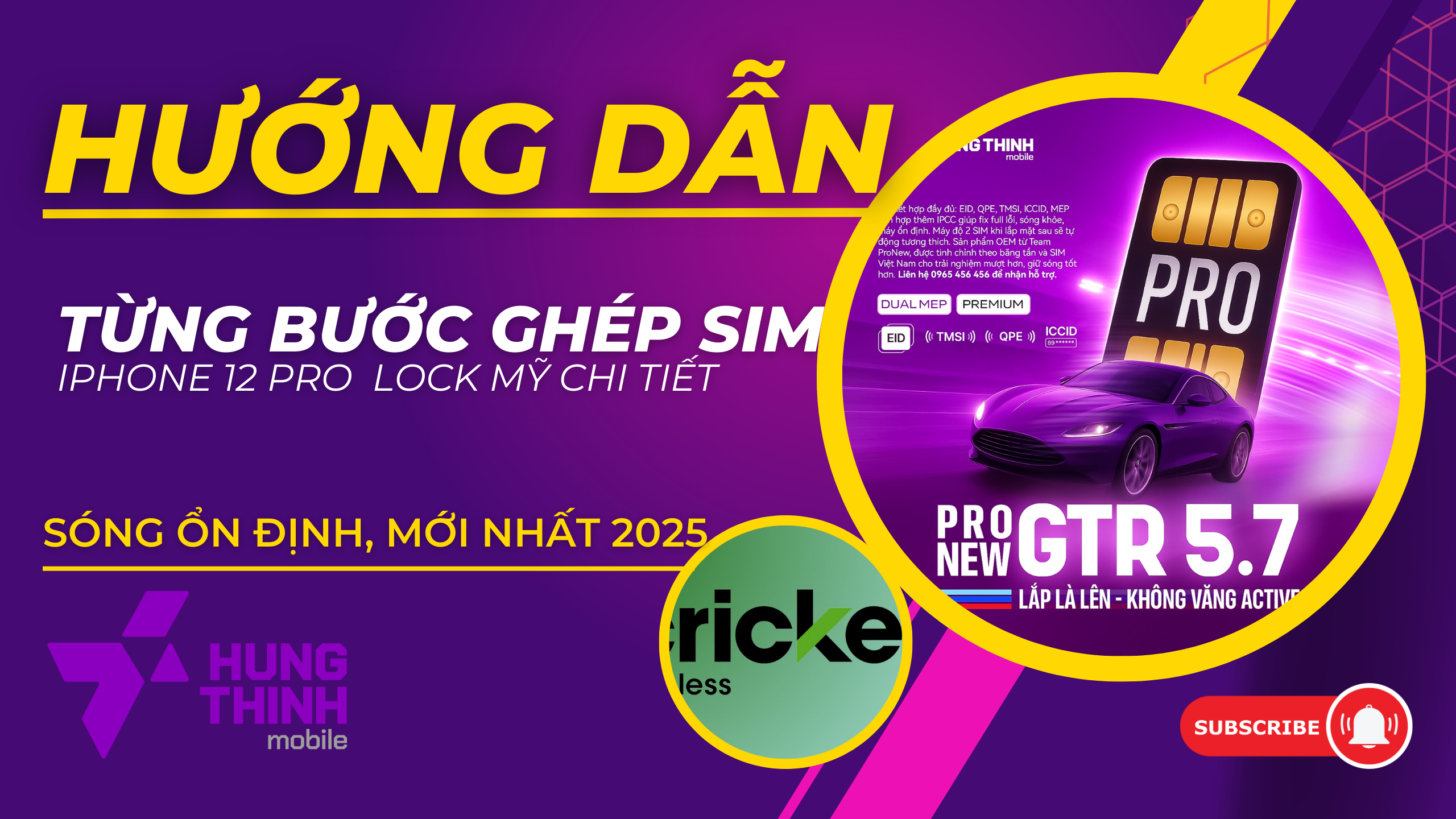 Hướng dẫn chi tiết cách ghép sim iPhone 12 Pro Lock Cricket bằng sim ghép ProNew 5.7 GTR. Thực hiện 3 bước đơn giản, lên sóng 4G mượt, không văng active.Hướng dẫn chi tiết cách ghép sim iPhone 12 Pro Lock Cricket bằng sim ghép ProNew 5.7 GTR. Thực hiện 3 bước đơn giản, lên sóng 4G mượt, không văng active.