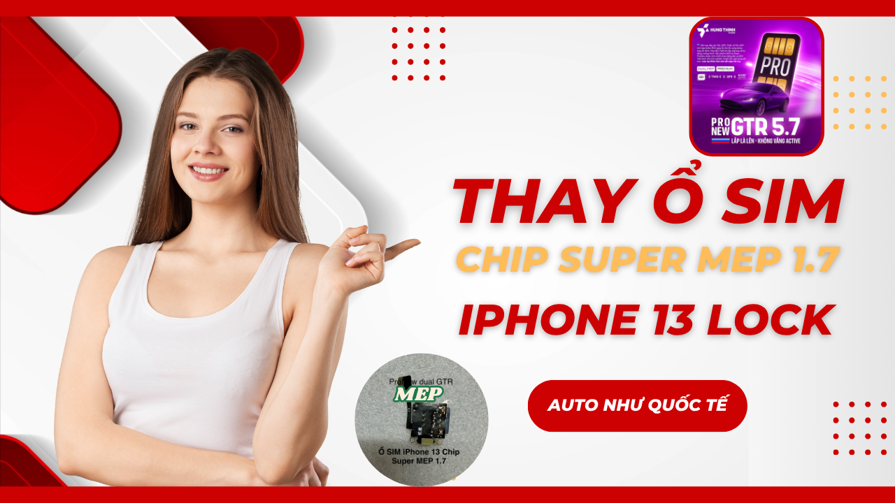 iPhone 13 Lock lên 2 SIM như quốc tế chỉ với 1 thao tác – Ổ SIM ProNew Super MEP 1.7